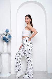 'art 311-6bla' 36 al 46 Wide Leg Blanco + Polka Dots Lunares Grandes "trend" - Miniatura 6