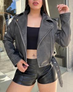 Campera Ecocuero con Cinto - Miniatura 6