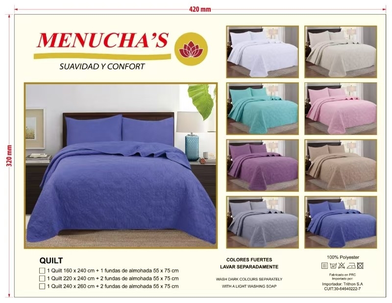 Cover 1 1/2 Liso + 1  Funda Almohada - Imagen 2