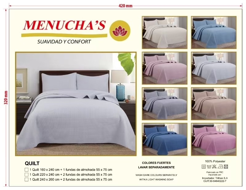 Cover 1 1/2 Liso + 1  Funda Almohada - Imagen 4