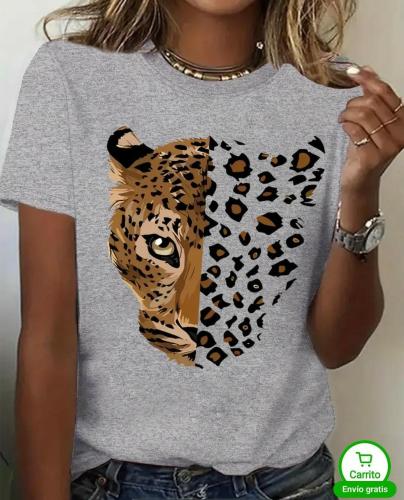 Remera Talle Único 4/5 Algodón Peinado Plastisol - Miniatura 2
