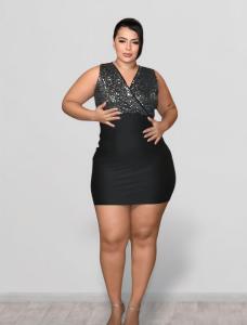 Vestidos Microfibra Lycra Calidad Premium Lentejuelas