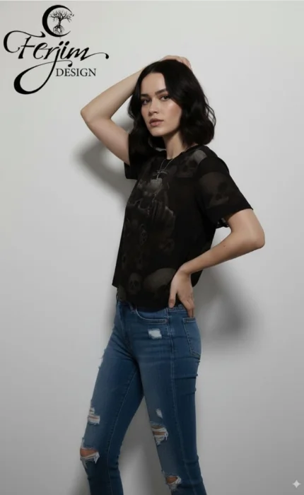 Remeras Oversize Mujer con Impresión en Láser Mari