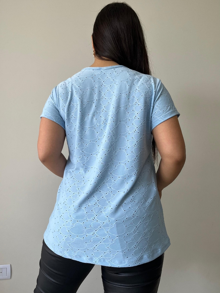 Remeras de Dama  Pinchado en Cuello  7 Colores - Imagen 3