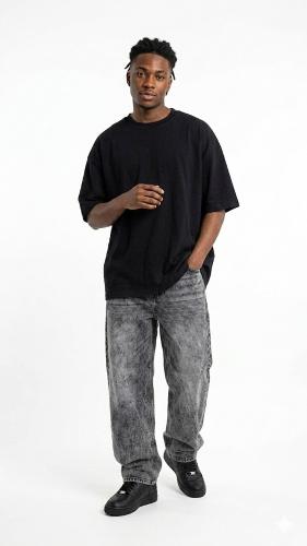 Jeans Baggy con Tira Hombre  Pantalon Ancho Pinterest 2000's Moda Caballero  Promos - Miniatura 8
