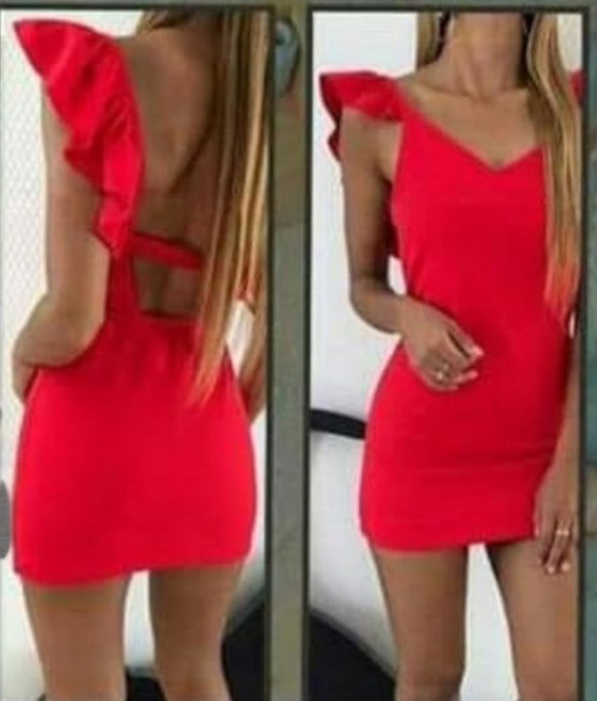 Vestido  Fiesta C/ Bolado  C/ Escote Espalda - Imagen 4