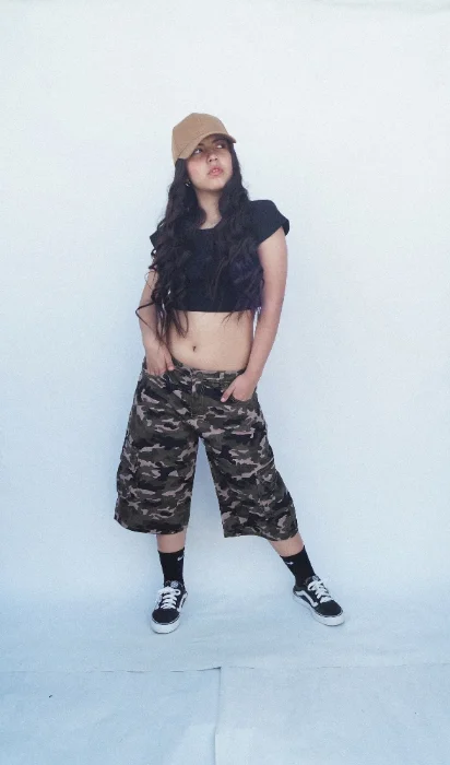 Teens Bermuda Baggi Camuflado Militar