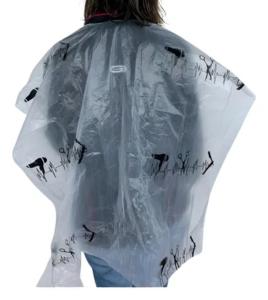Capas Plásticas Descartables Estampadas  X 50u. Peluquería