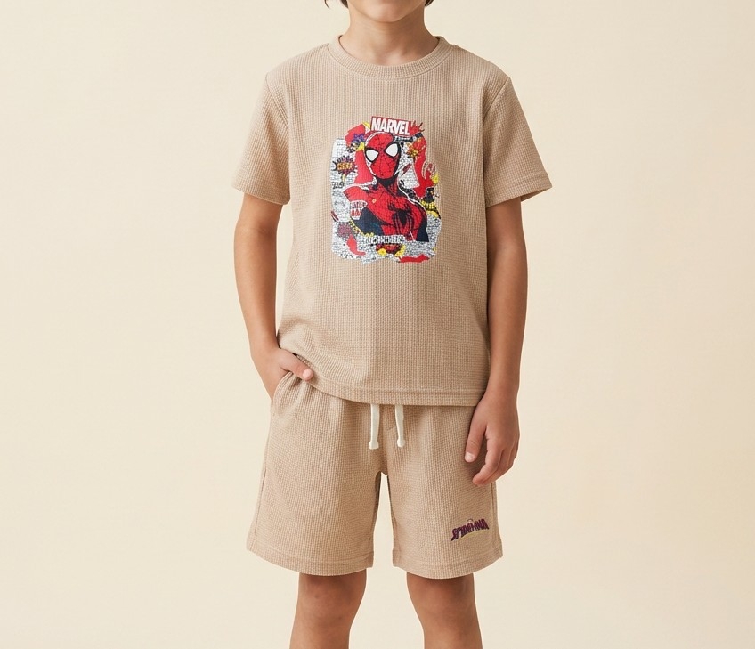 Conjuntos Waffle de Niño con Estampado - Imagen 4
