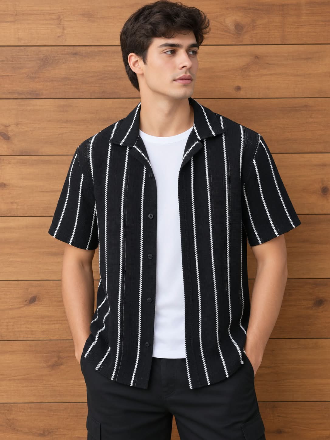 Camisa Crochet C.rayas - Imagen 3
