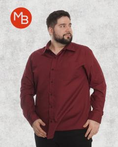 Camisa Clásica Rígida Lisa Talle Especial Hombre