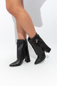 Bota Volcada 1/2 Caña India Negro
