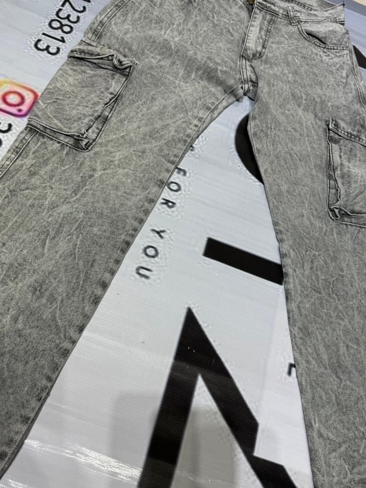 Mom Cargo Premium Gris Claro Nevado - Imagen 2