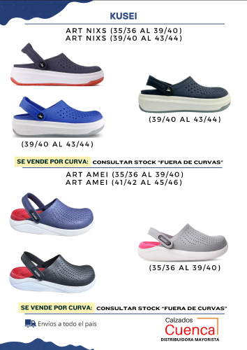 Sueco de Goma Kusei Art. Nixs 35/36 al 43/44