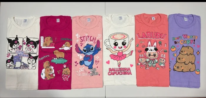 Camiseta Algodón C/dibujo de Nena