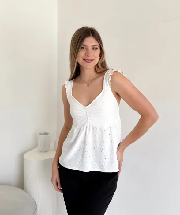 Musculosa Broderie