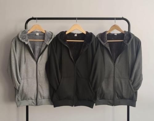 Campera  Jersey con Piel (c)