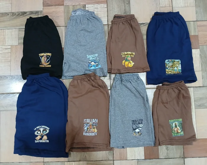 Short Rustico Dibujos Nene Niño