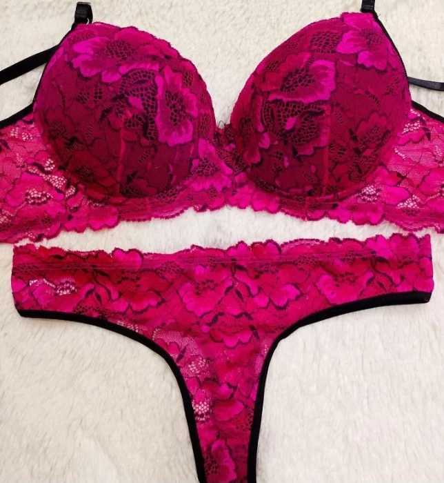Conjunto Encaje Bicolor Armado con Aro