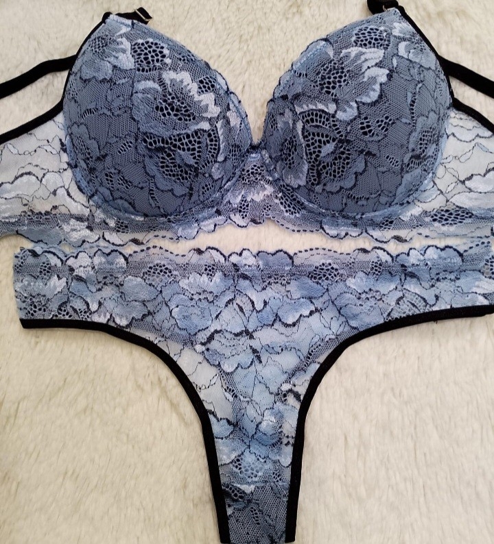 Conjunto Encaje Bicolor Armado con Aro - Imagen 2