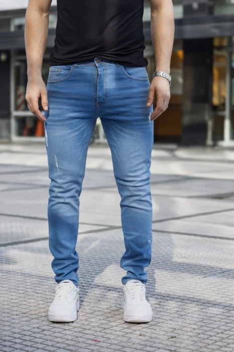 Pantalón Semi Chupin  Celeste