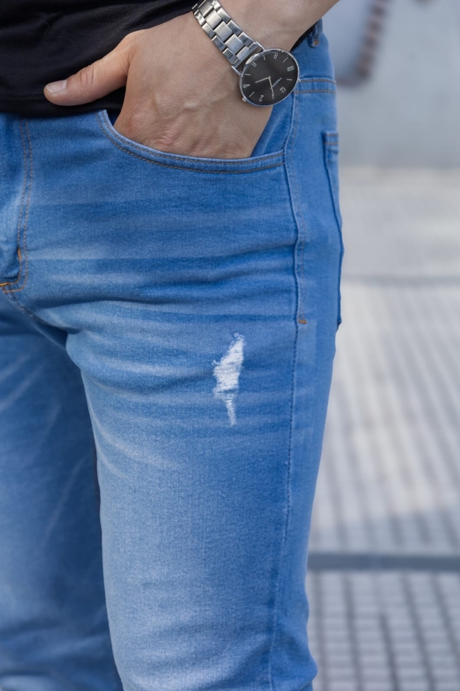 Pantalón Semi Chupin  Celeste - Imagen 2