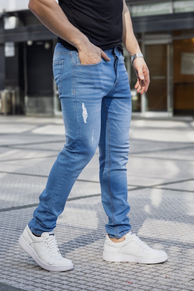 Pantalón Semi Chupin  Celeste - Imagen 3