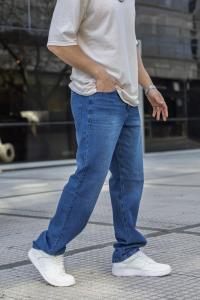Pantalón Mom  Azul con Bigotes - Miniatura 3