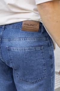 Pantalón Mom  Azul con Bigotes - Miniatura 5