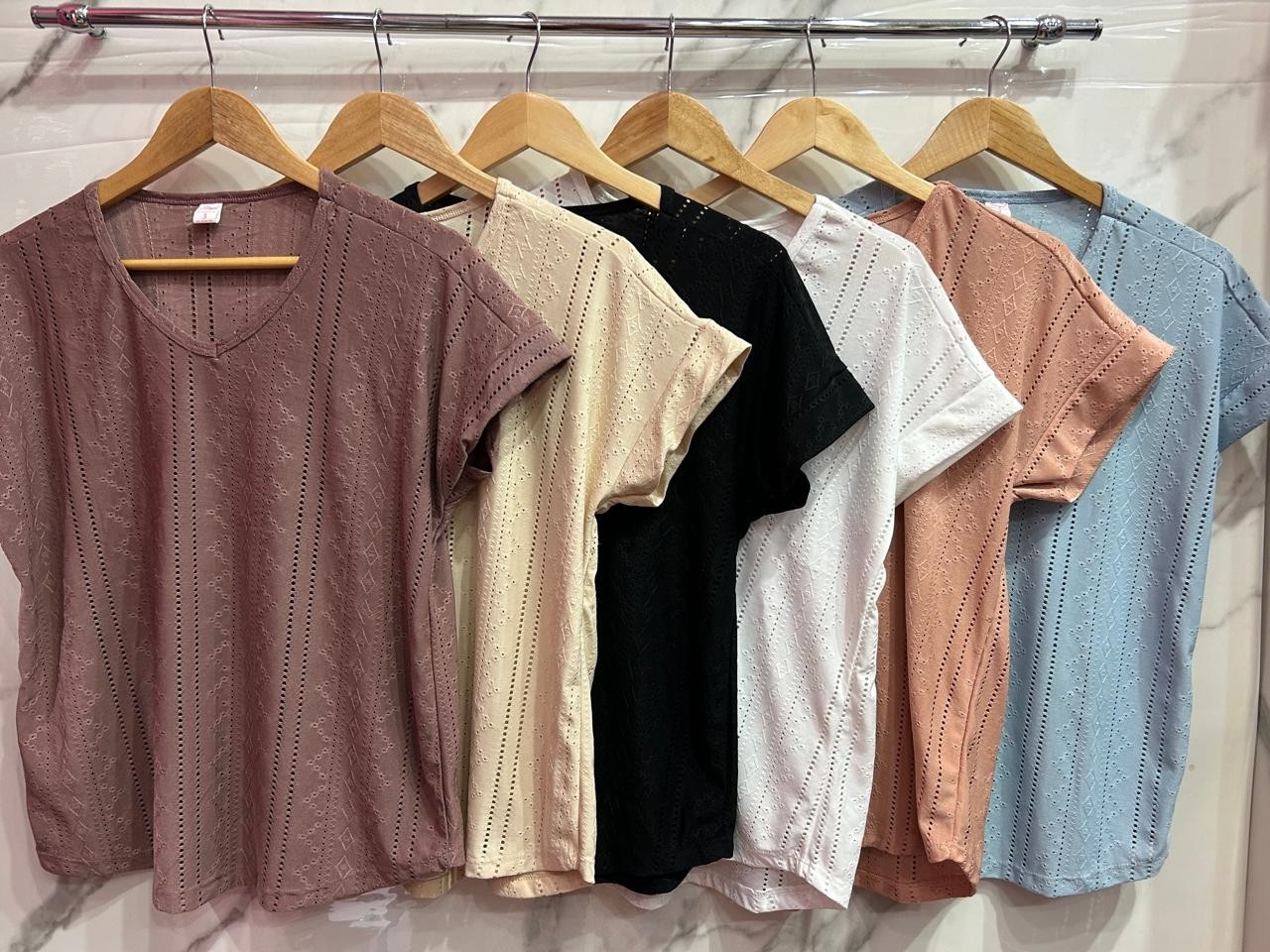 Remera Mng Japonesa Escote ((v)) Brodery Punto - Imagen 2