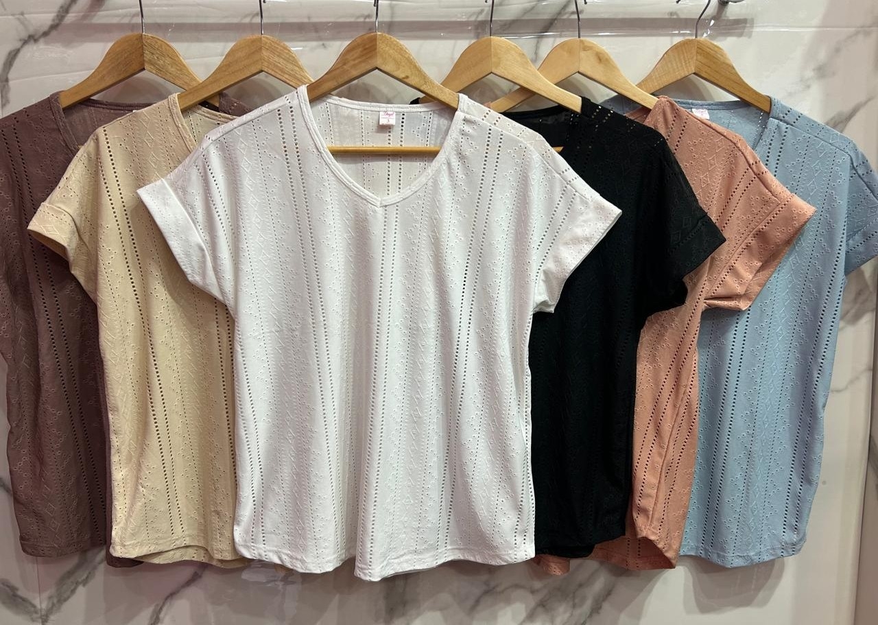 Remera Mng Japonesa Escote ((v)) Brodery Punto - Imagen 4