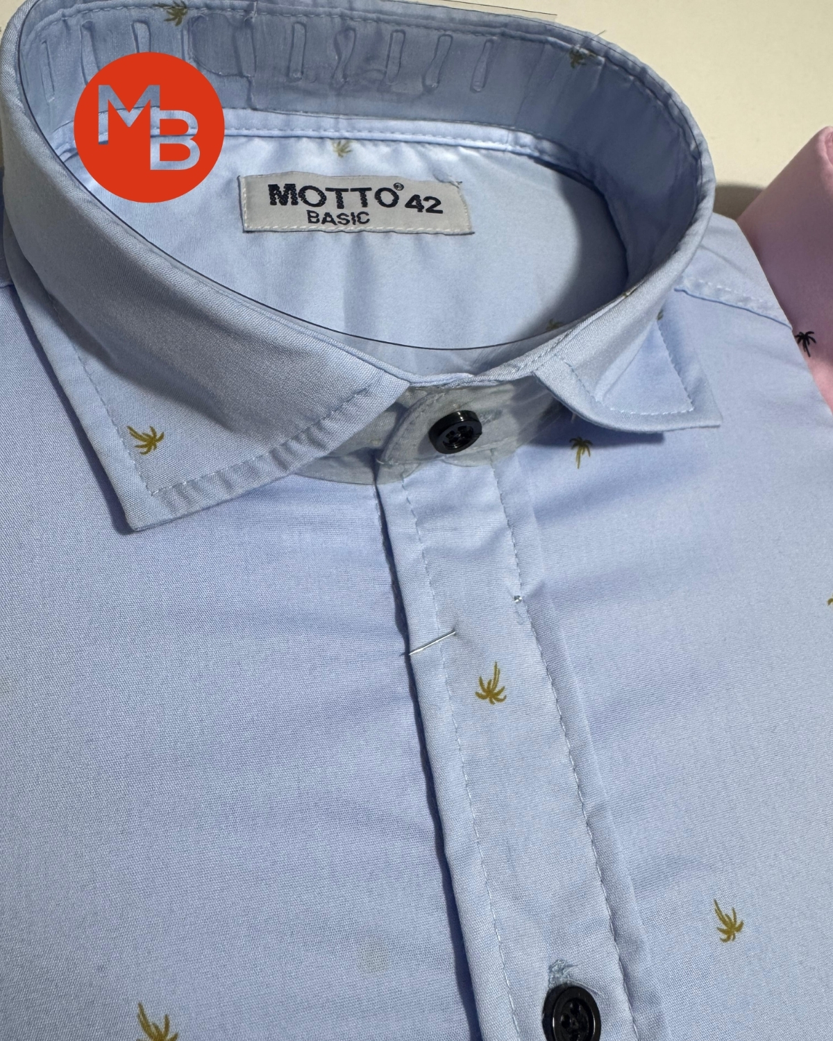 Camisa Elastizada Entallada Pintitas Hombre - 9.jpg