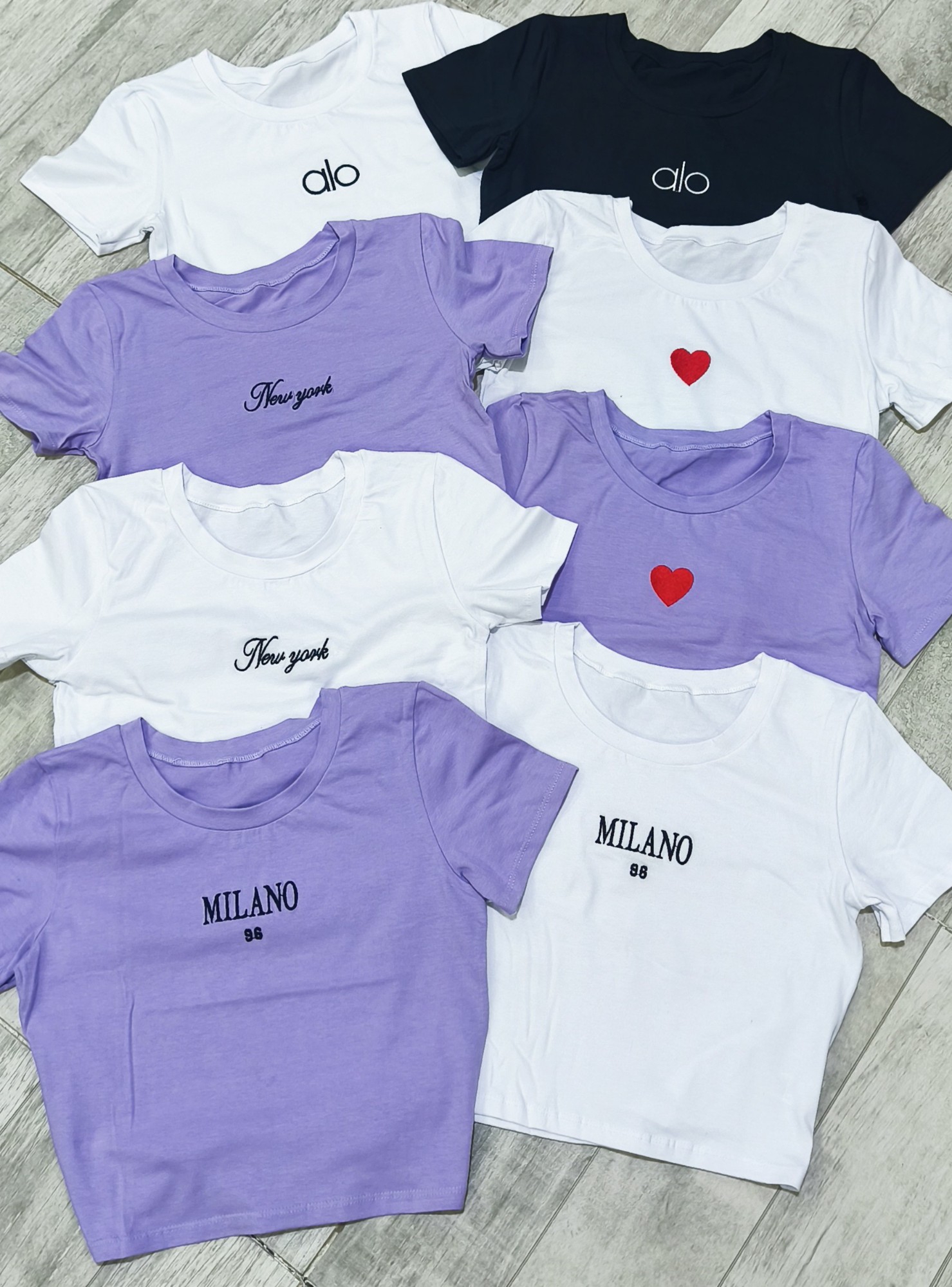 Pack de 5 (  Baby Tee ) Algodon con Lycra - Imagen 2