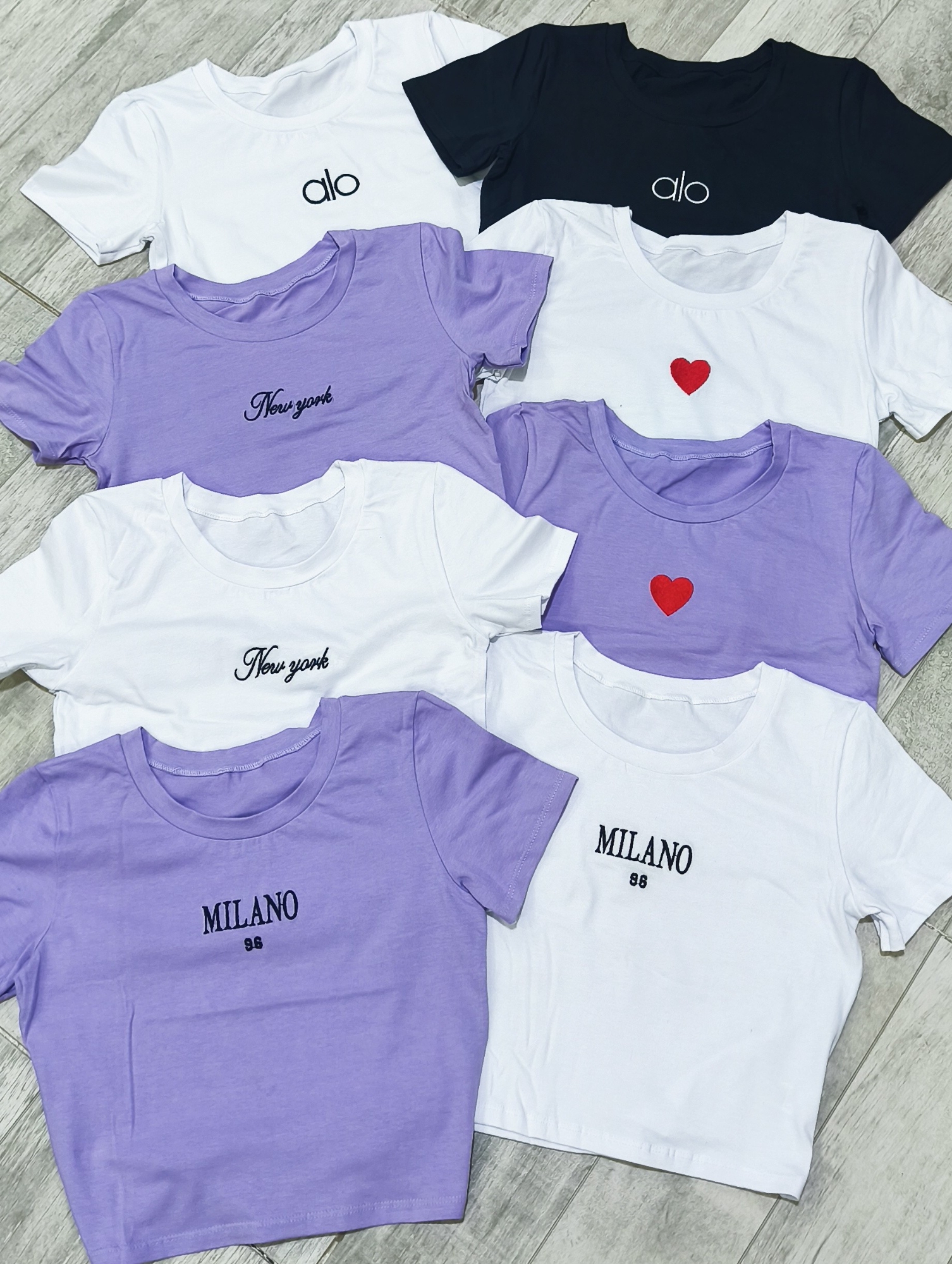 Pack de 5 (  Baby Tee ) Algodon con Lycra - Imagen 3