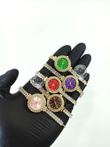 Reloj Pulsera con Brillo Strass Redondo - Miniatura 2