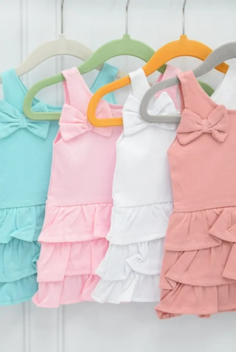 Vestido Volados con Moño Beba