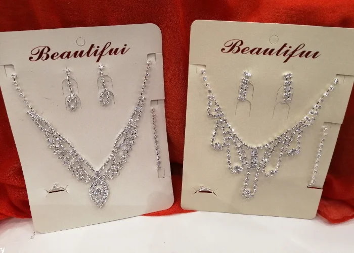 Set de Collar Pulsera Anillo y Aro