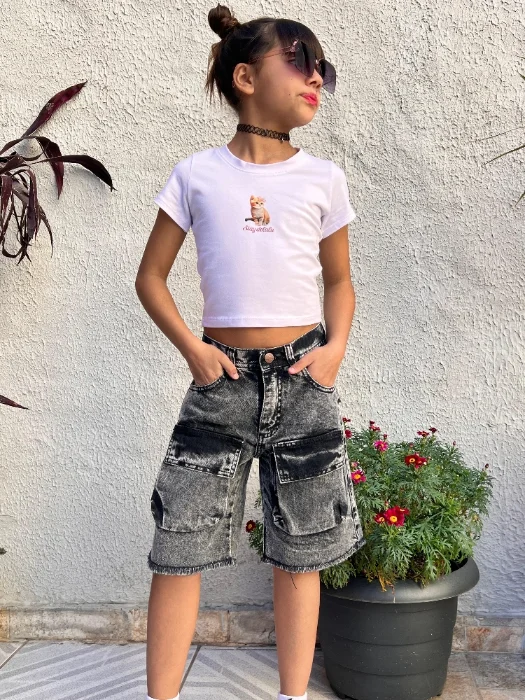 Bermuda Mom Gris B/delantero Unisex
