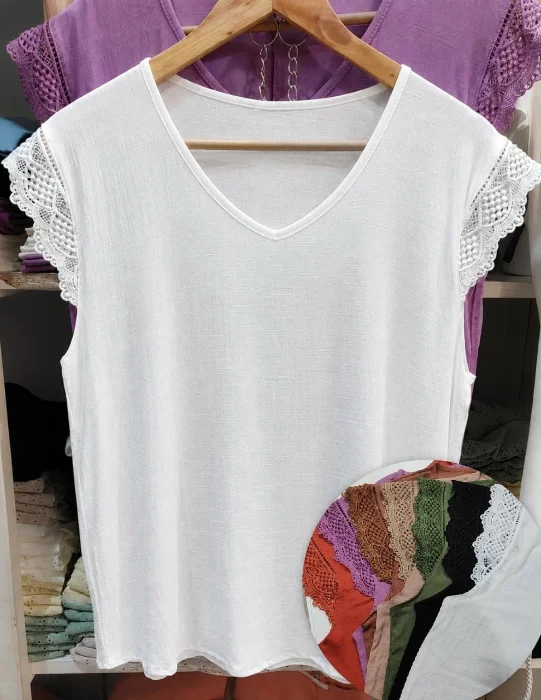Blusa con Puntillas