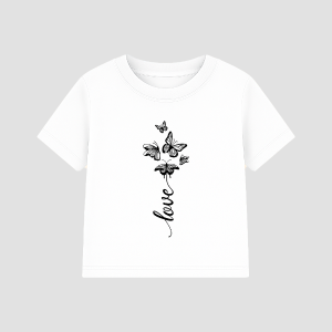 Remera "mariposa" Algodon Peinado
