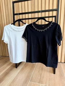 Remera de Algodon Importada con Aplique 017