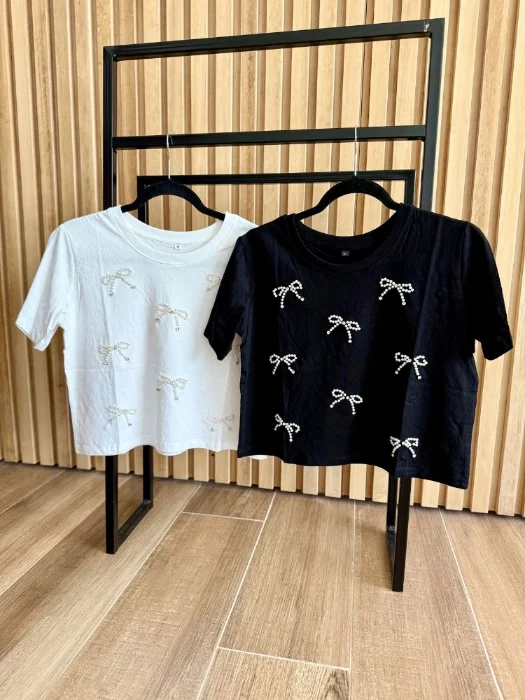 Remera de Algodon Importada con Aplique 025