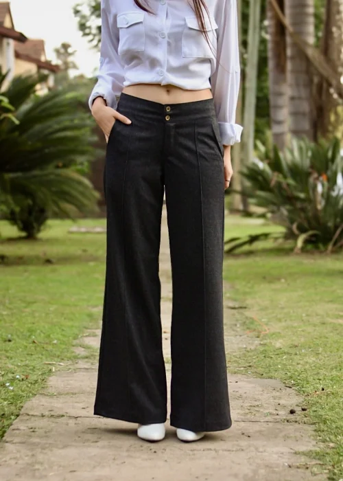 Wide Leg Denim Punto Roma