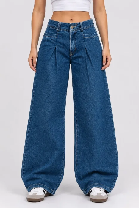 Jean "zmoke" Wide Leg C/pliegue