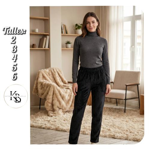 5 Pantalones Polares Black la Curva
