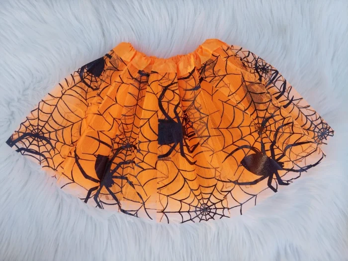 Tutu Halloween Naranja Arañas