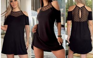 Vestido C/ Tul Lunar Hombro Descubierto