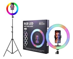 Aro Led 26cm Rgb + Luz Blanca + Tripode