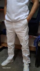 Pantalón Blanco de Trabajo