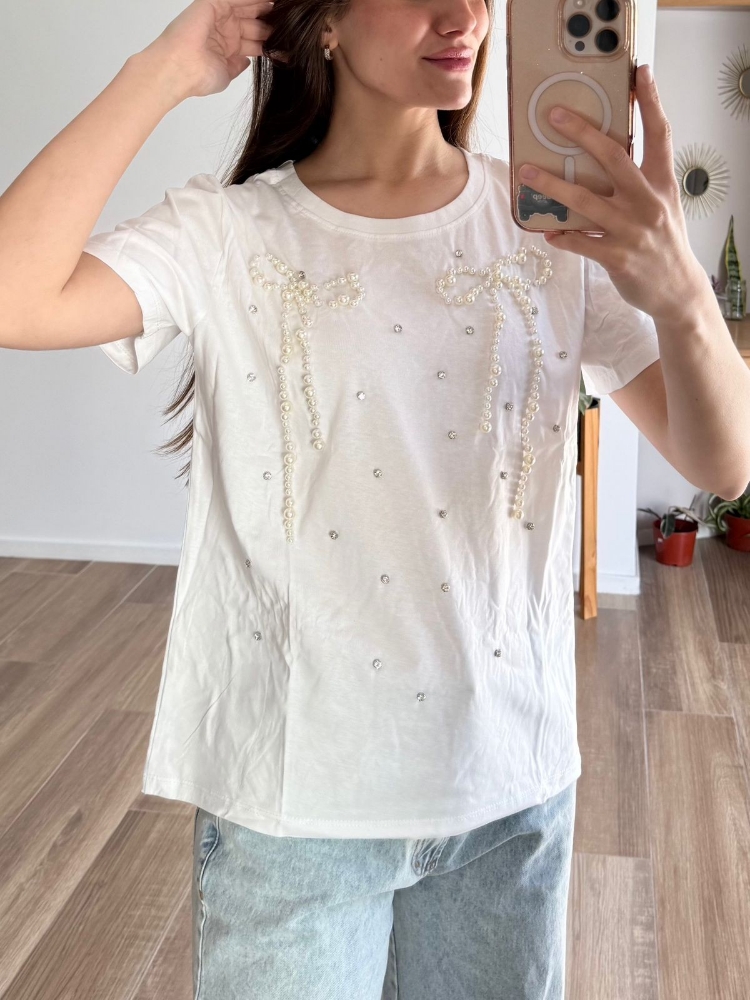 Remera de Algodon Importada con Aplique 005 - Imagen 2